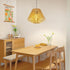 Vkinman Vintage Woven Bamboo Pendant Lamp Rattan Hand Modern Retro Boho Pendant Light for Bedroom Dining Room Kitchen