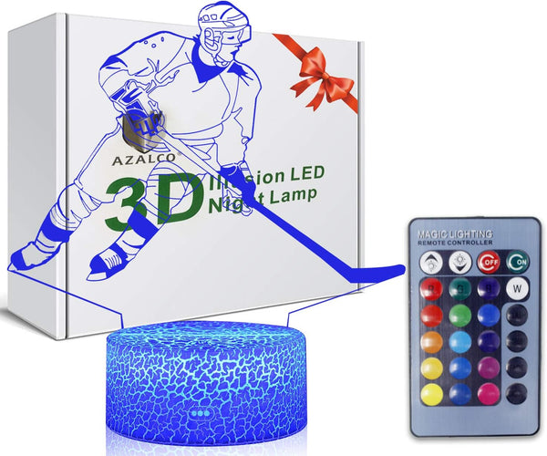 Teenager Chrismas Gifts Xmas Gift 3D Illusion Hockey Night Light Lamp 16