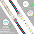 40 Packs LED Strip Connector 4 Pin, 10 mm LED Connectors for Strip Lights, Waterproof RGB Unwired Clips