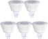 Bioluz LED 5 Pack MR16 LED Bulb, Dimmable 50W Halogen Replacement, 7w 3000K, 12v AC/DC, UL Listed