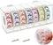 Acrylic Day of The Week Label Dispenser - 7-Slot Wall Mount Sticker Roll Dispenser for 1", 3/4" Labels