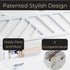 BLU MONACO White Wooden Desk Organizer with Gold Handle - Desk Organizers and Accessories for Home, Office, Classroom