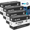LCL Compatible Ink Cartridge Replacement for HP 711XL, High Yield Designjet T120, 4-Pack Black
