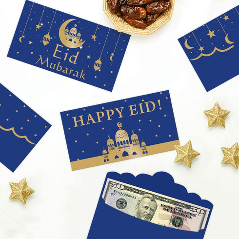Set 24 Kitticcino Eid Money Envelopes Gift Card Holders for Ramadan Eid Mubarak Greetings Supplies Eid Holiday
