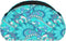 Floral Print Remote Control Holder with 5 Compartments, PU Leather Office Desk