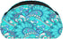 Floral Print Remote Control Holder with 5 Compartments, PU Leather Office Desk