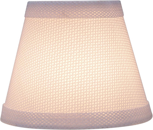 Aspen Creative 32066-2A, 3" 5" 4" Set 2 Hardback Empire Clip-On Chandelier Lamp Shade, White, Top x Bottom x Slant