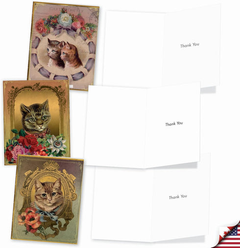 The Best Card Company 10 Assorted Thank You Notecards Box Set, 4 x 5.12 Inch with Envelopes