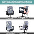 Melaluxe Universal Stretch Office Chair Cover, Computer Chair Slipcovers (Size: L) - Black