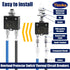 10A Manual Reset Button Circuit Breaker 2 Pack 125/250V AC 50V DC Thermal Overload Protector with Quick Connect Terminals and Waterproof Button Caps