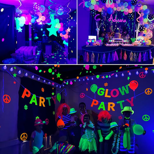 15FT 30 OMIKA LED Black Light Battery Operated, UV Black Christmas Lights String, Twinkle Fairy Lights with Remote