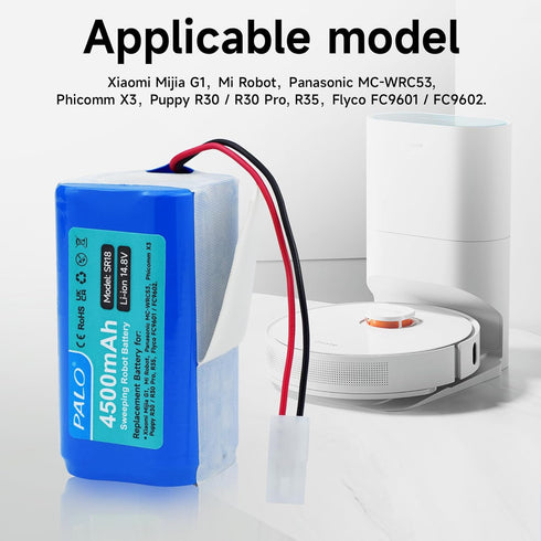 14.8V 4500mAh Li-ion Replacement Battery for Xiaomi MI G1, Mi Robot, and Other Models