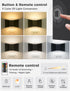 5CCT LED Battery Operated Wall Sconce, Remote Control Adjustable Wall Lamp, Up Down Wall Mount Lights for Hallway