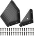 PATIKIL Corner Brace Brackets, 8Pcs 66mm x 66mm Carbon Steel Triangle Corner