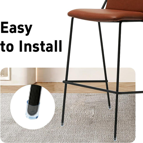 bociloy 16PCS 3/4Inch ID Transparent Chair Leg Caps, Silicone Round Furniture Table Feet Covers, Clear Chair Leg Tips