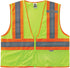 Ergodyne Class 2 Safety Vest, Two Tone Mesh, Lime, Large-X-Large