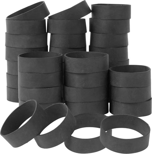 Rubber Bands Size#94, 30 Pieces Heavy Duty Black Elastic Rubber Bands, Extra Large Thick Wide Industrial Strong Office