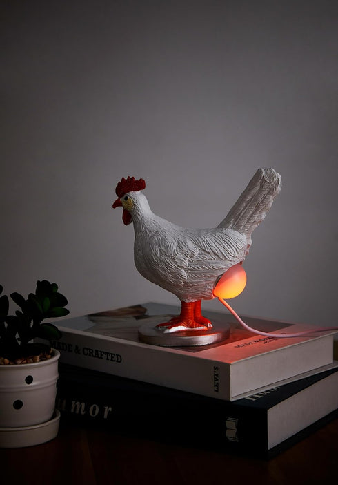 ChickenSoNice 16 Chicken Egg lamp, Colors Change Chicken lamp with Remote Control, Resin Chicken Egg Night Light