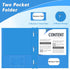 PANDRI Two Pocket Folders, 30 Pack with Prongs, Designed for Office and Classroom, Letter Size Light Blue