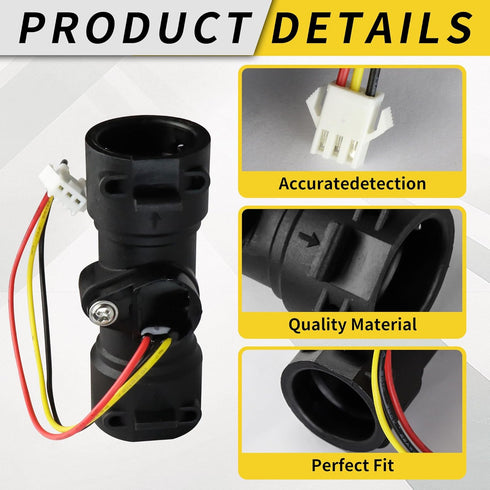 Water Flow Sensor Replacement For Gas tankless Water Heater and CAMPLUX Ranein Recpro Girard FOGATTI Furrion RV Water