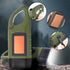 2-Pack Simpeak Hand Crank Solar Powered Flashlight, Emergency Rechargeable LED Survival Flashlight, Quick Snap Carbiner