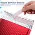 Metallic Matte Red Bubble Mailers, 4x8 Inch Durable Padded Envelopes, Pack of 25 with Secure Self-Seal Closure