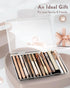 Four Candies 14Pack Pastel Gel Ink Pen Set, 0.5mm Fine Point Retractable Pens, 12 Black Ink Pens, 2 Highlighters (Brown)