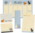 Cat Lover Sticky Note Ensemble Set - Kitten Themed Repositionable Notepad Desk Set with 5 Adorable Designs
