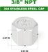 TAISHER 10PCS 304 Stainless Steel Cap Pipe Plug Socket Fitting 3/8" NPT Female by TAISHER