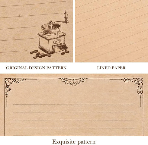 Vintage Stationary Paper and Envelopes Set, Includes 20 Sheets of Vintage Letter Papers and 10 Envelopes