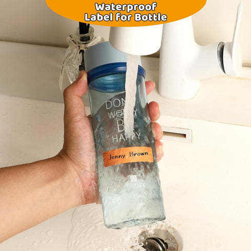 Waterproof Removable Labels - 360PCS Handwrite Name Stickers for Water Bottles & School Supplies