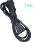 Short Extension Cord, 3 Feet Extension Cord Black for Indoor, Small Extension Cords Polarized US 2-Prong Male-Female Extension Power Cord Cable, 18AWG NEMA 5-15P to NEMA 5-15R 2 Pack