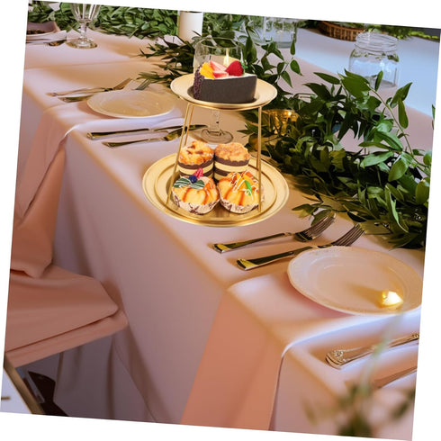 Double Layer Stainless Steel Seafood Display Rack Buffet Tray for Sashimi Oysters Fruit Desserts Stylish Space Saving