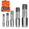 YUENTOEN 5 Piece NPT Pipe Tap Set, NPT Thread Forming Taps, GCR15 Drill Bits for Cleaning, Sizes 3/4", 1/2", 3/8",