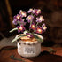 Forget Me Not Flower Lamp - Purple Crochet Artificial Flowers with Night