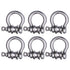 6 Pack Mini Stainless Steel D Ring Shackles, Removable U-Shaped Pulley for 1/4 Inch Wire Rope