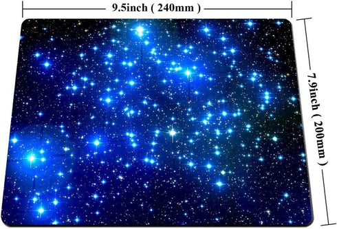 Smooffly Mouse Pad, Blue Galaxy Customized Rectangle, Non-Slip Rubber Gaming Mouse Pad
