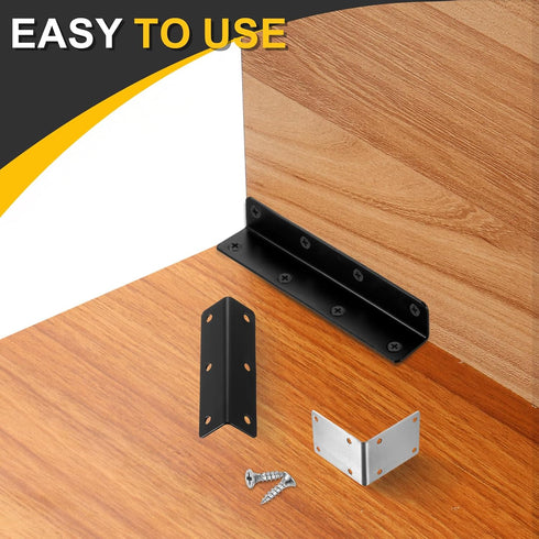 6Pcs 2.76"x2.76"x1.89" (70x70x48mm, uxcell L-Shaped Brackets Corner Brace, Corner Bracket Shelf Bracket Right Angle