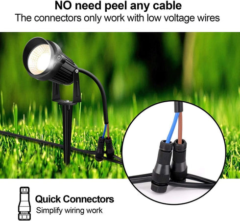 ZUCKEO 12Pack Low Voltage Landscape Lights Wire Connectors, Landscape Lighting Connector for path, garden, well, inground lights by ZUCKEO