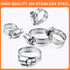 40PCS Hose Clamps Assortment Kit, Camtek Stainless Steel Adjustable 6-29mm Range Worm Gear Clamp for Plumbing