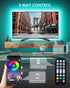 LED Lights for TV, 9.84ft RGB Strip Lights for 32-43 in TV, Bluetooth APP Remote Control Music Sync Light Strip