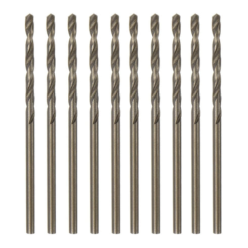 10pcs M35 Cobalt Jobber Drill Bits 1.8mm / 0.071" High Speed Steel HSS Twist Tool for Stainless Steel, Copper, Wood