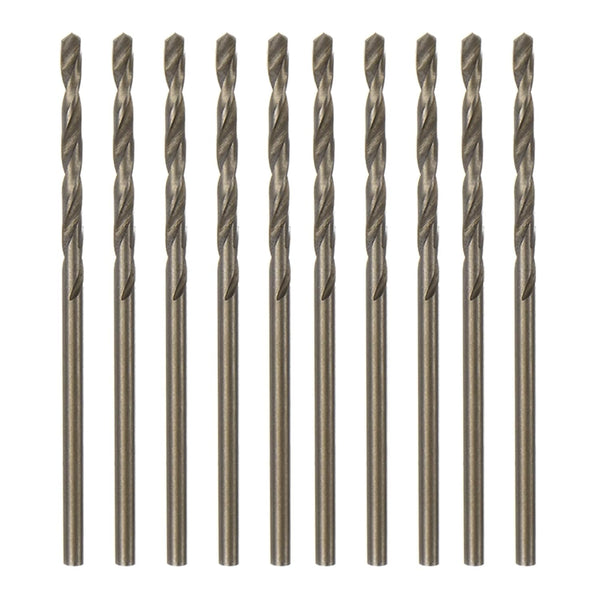 10pcs M35 Cobalt Jobber Drill Bits 1.8mm / 0.071" High Speed Steel HSS Twist Tool for Stainless Steel, Copper, Wood