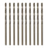 10pcs M35 Cobalt Jobber Drill Bits 1.8mm / 0.071" High Speed Steel HSS Twist Tool for Stainless Steel, Copper, Wood