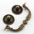 Vintage Drop Bail Drawer Pull Handles, 4Pcs 3.75 Inch Hole Center, Antique Bronze Cabinet Pulls with Screws for