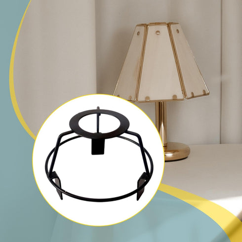 Generic Lamp Shade Frame for Pendant/Table Lamp Metal Lampshade Making Lighting Accessory Sturdy Round for Crafts Black