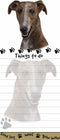 "Greyhound Magnetic List Pads" Uniquely Shaped Sticky Notepad Measures 8.5 by 3.5 Inches