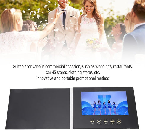 LICAEVEY 7In Digital Video Brochure with Type C Charging and Auto Play Feature, Portable Display for Custom Business