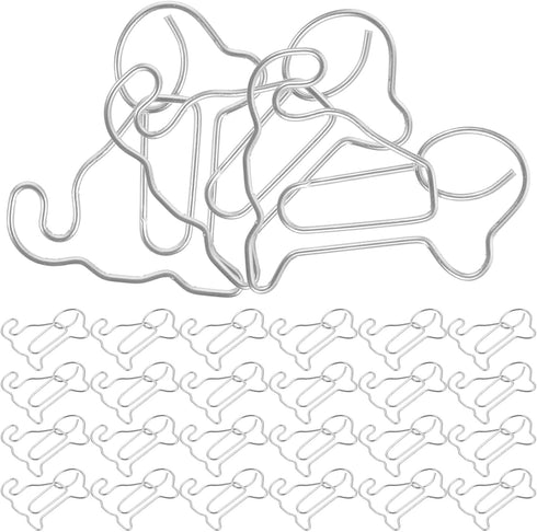 LALAFINA 50pcs Dog Paper Clips, Fun Animal Bookmark Clips for Office Supplies