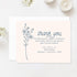 5.5x4.25 Simple Blue Wildflower Funeral Thank You Cards, Personalized Sympathy Acknowledgement Cards, Bereavement Notes